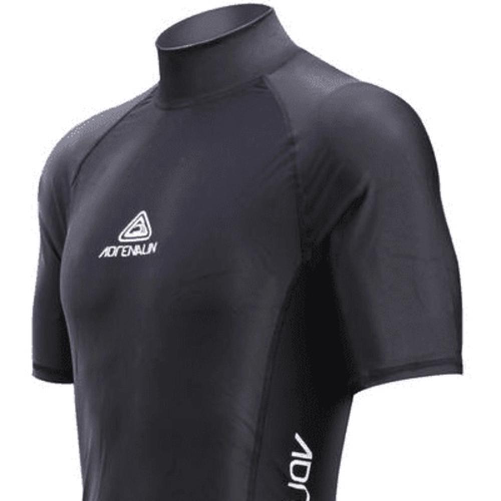 Men's Short Sleeve Rash Vest (Black), 9325132042096