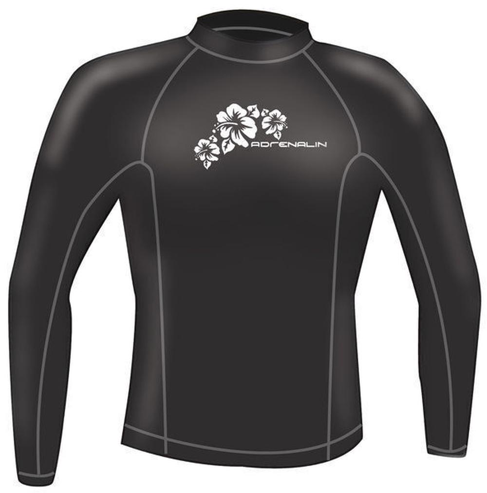 Adrenalin Lady Long Sleeve Rash Guard (Black) - 16, 9325132046353