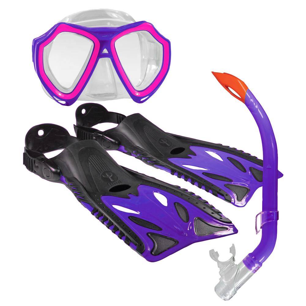 Nipper Complete Snorkelling Set Child (Violet), 9325132053405