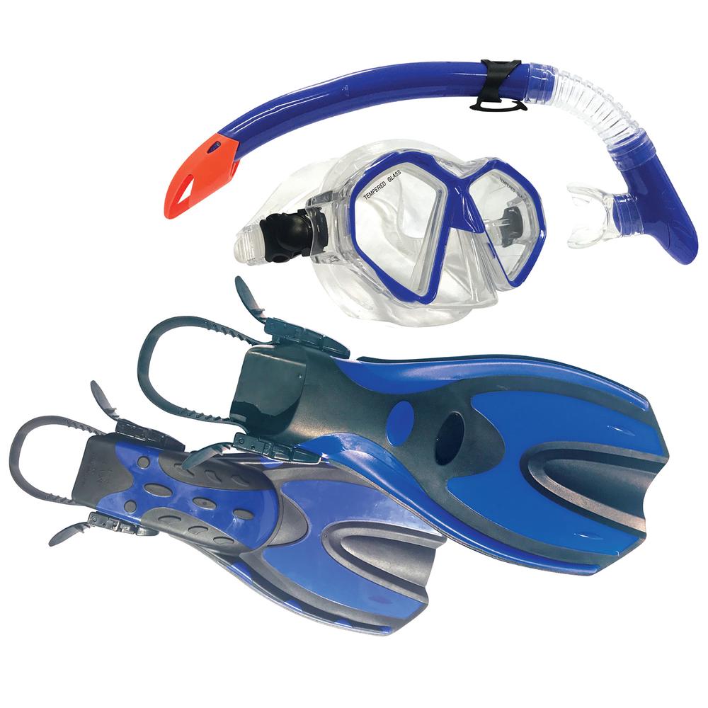 Porpoise Complete Snorkelling Set (Blue), 9325132069673