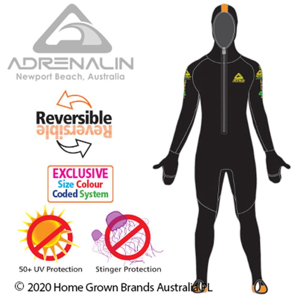 Adrenalin Bodyshield Reversible Microfiber Junior Hooded Suit - Size 16, 9325132072208