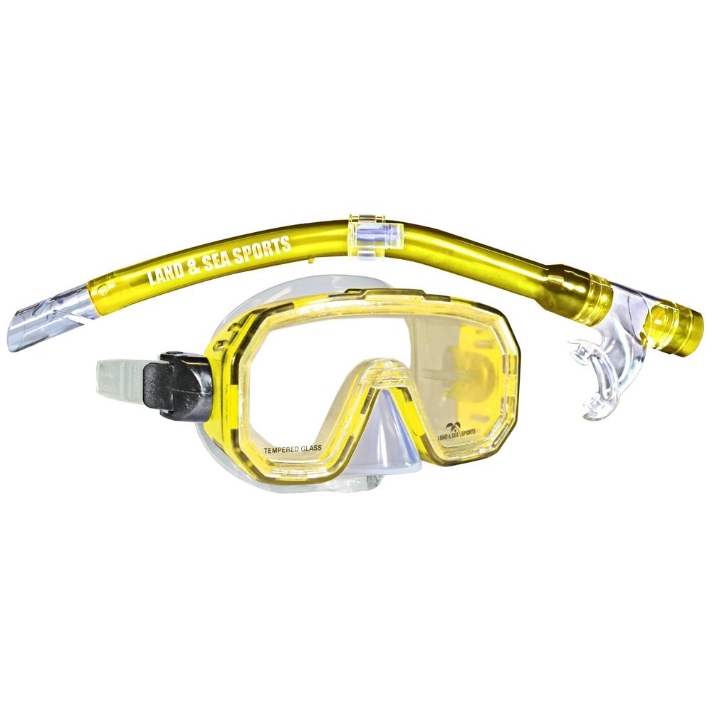 Kakadu Junior Silicone Mask & Snorkel Set (Yellow), 9325132072949