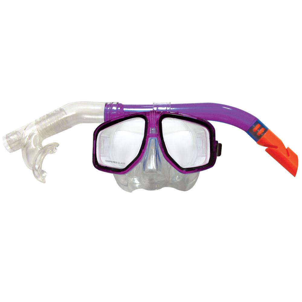 Land & Sea Atoll Silitex Mask & Snorkel Set (Purple), 9325132073052