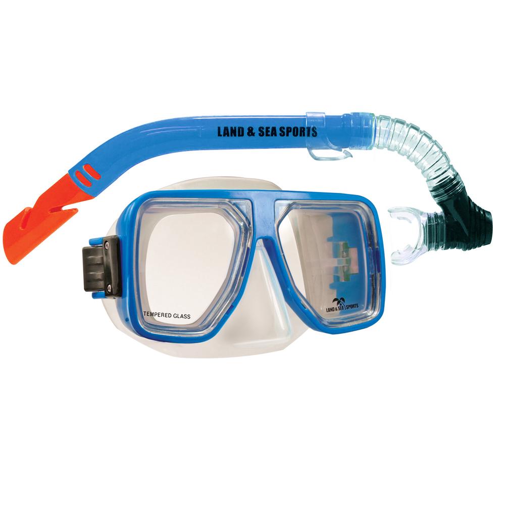 Bermuda Silicone Mask & Snorkel Set (Blue), 9325132073090
