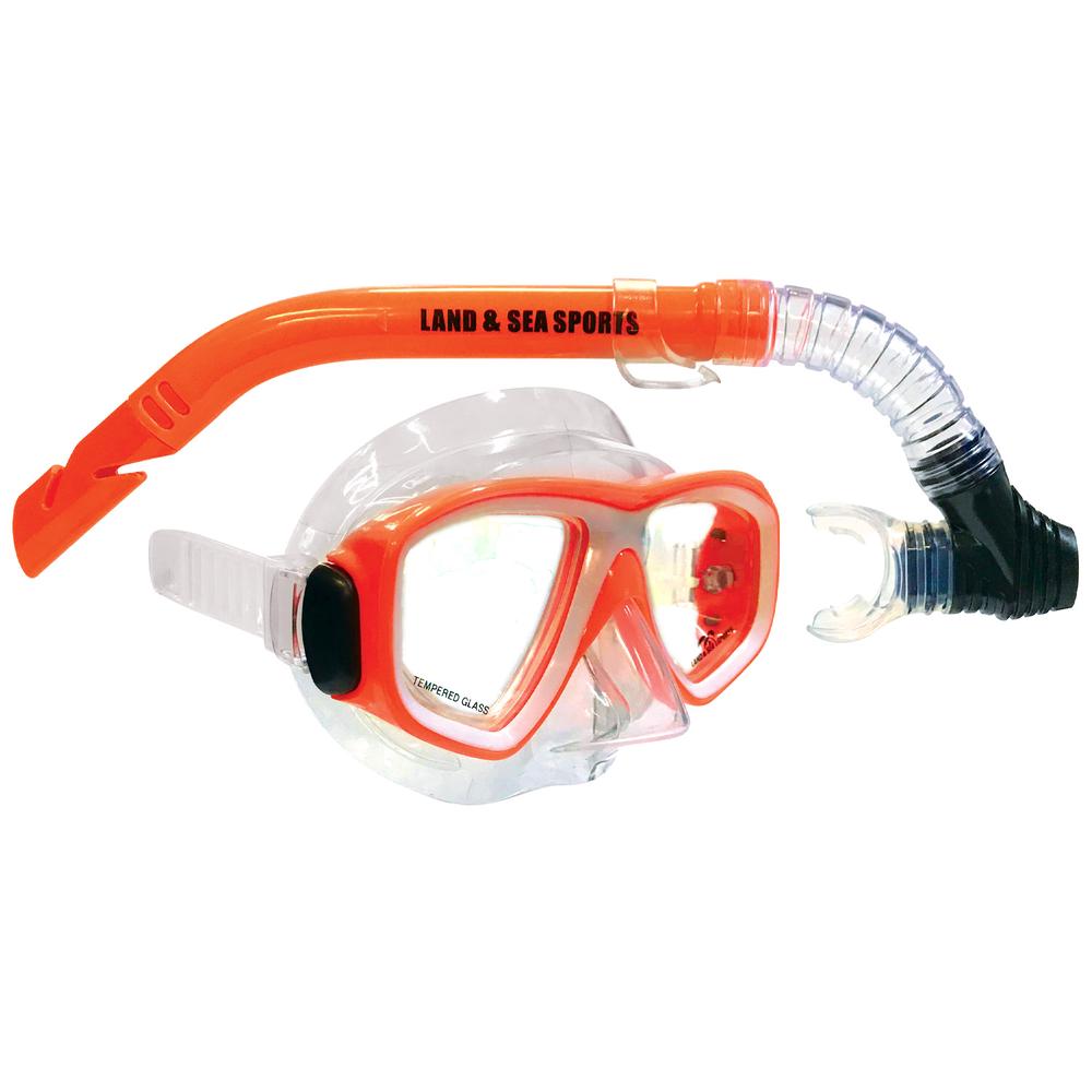 Clearwater Silicone Mask and Snorkel Set (Orange), 9325132073830