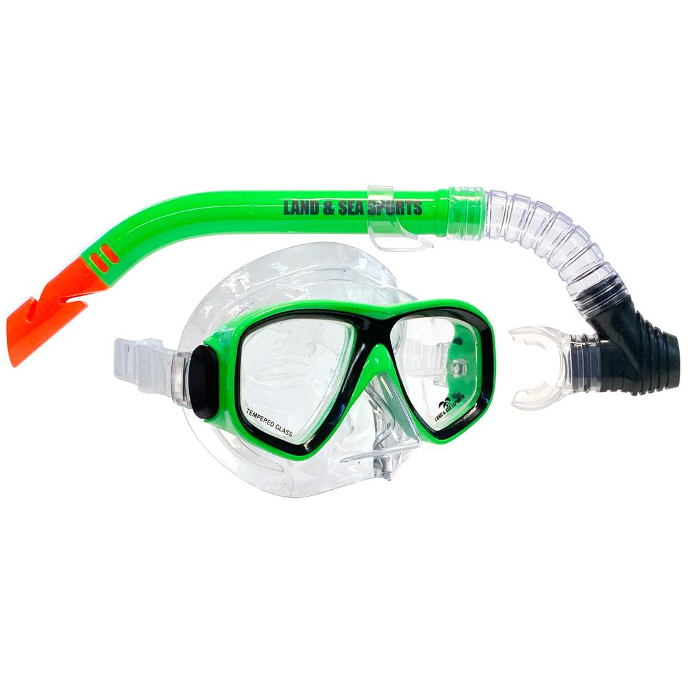 Clearwater Silicone Mask and Snorkel Set (Lime), 9325132073854