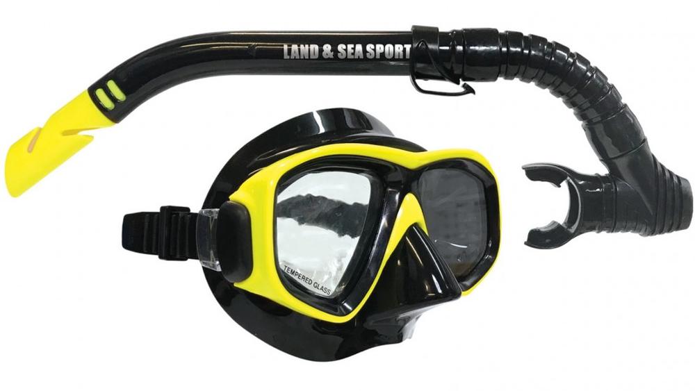 Clearwater Black Silicone Mask and Snorkel Set (Yellow), 9325132073908