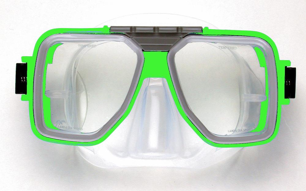 Diplomat Silicon Clear Mask (Green), 9325132074905