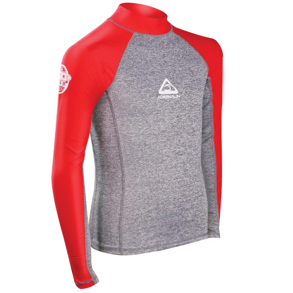 Adrenalin Beach Junior Long Sleeve Rashie (Red) - Size 6, 9325132076145