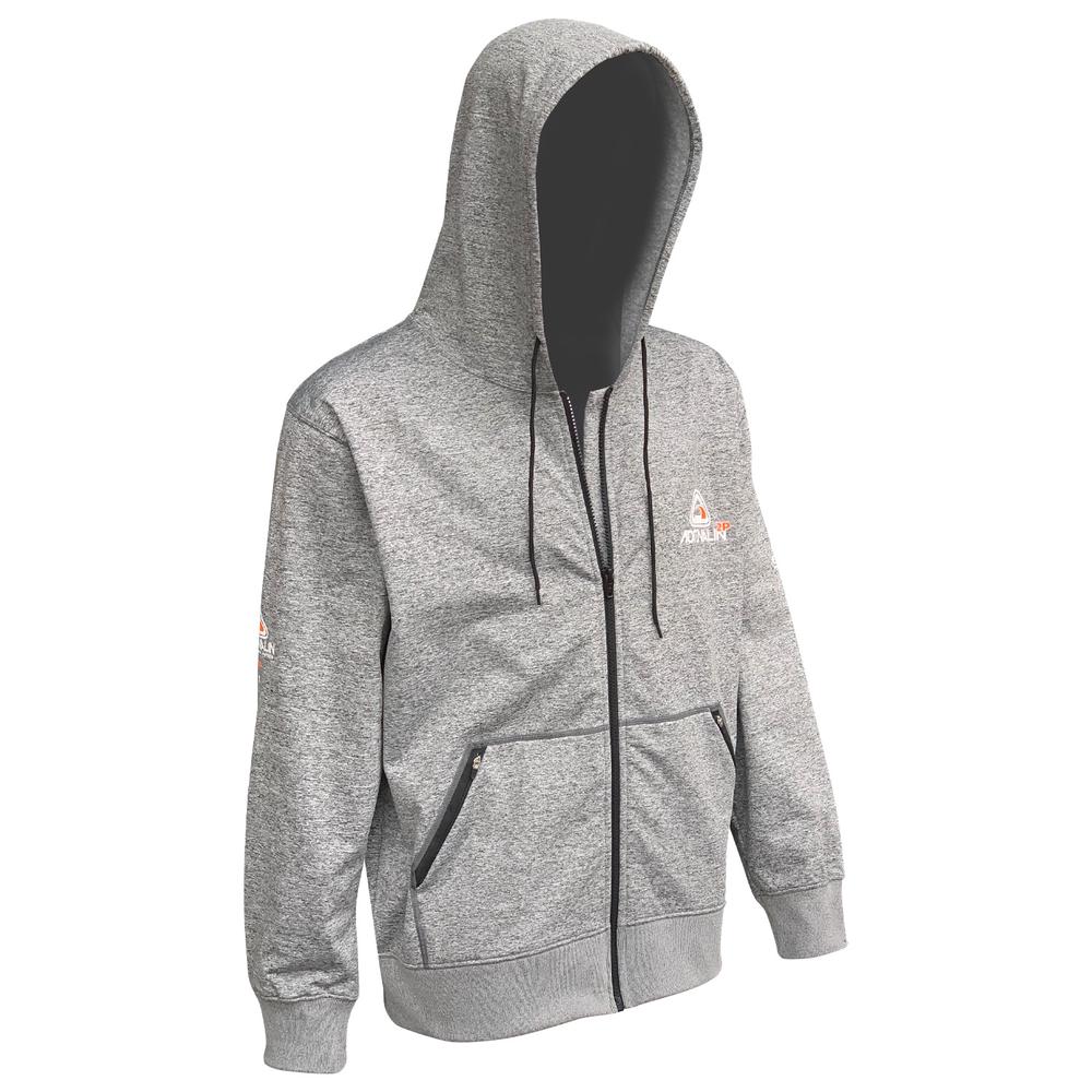 Adrenalin 2P Thermo Zip-Front Hoodie (Grey) - Small, 9325132079993