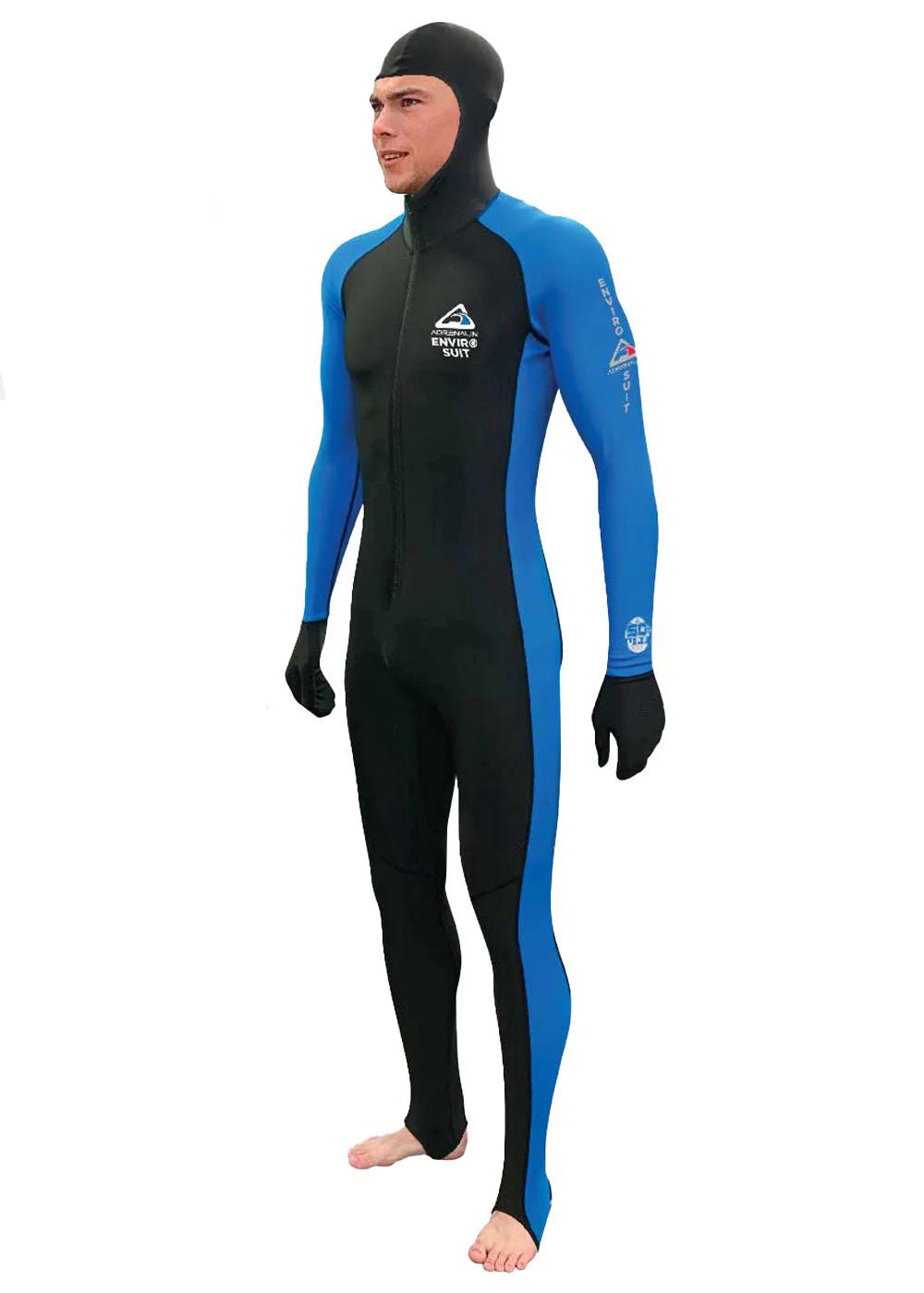 Adrenalin Hooded Lycra Suit (Black/Blue) - XS, 9325132081279