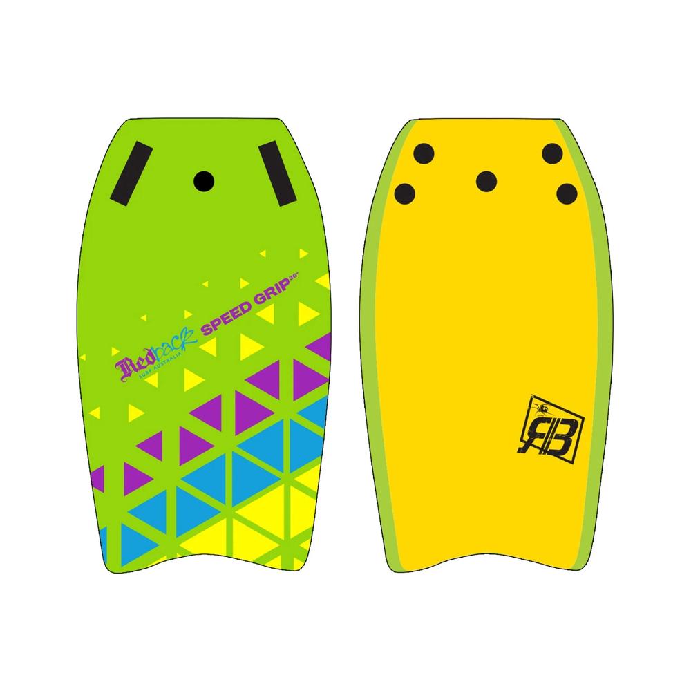 Redback Speed Grip Bodyboard (Lime) - 42 Inches, 9325132085178