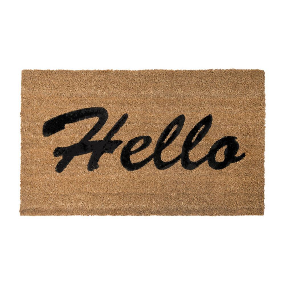 Helloworld Mat J.Elliot PVC Backed Coir Printed Mat (Hello) - 45x75cm | Buy online at ...