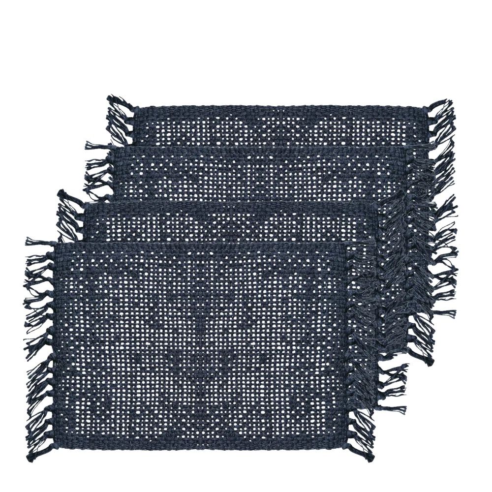 J.Elliot Rowan Jute Placemat, 4 Pack (Navy) - 33x48cm by J.Elliot - ISBN: 9326007016648