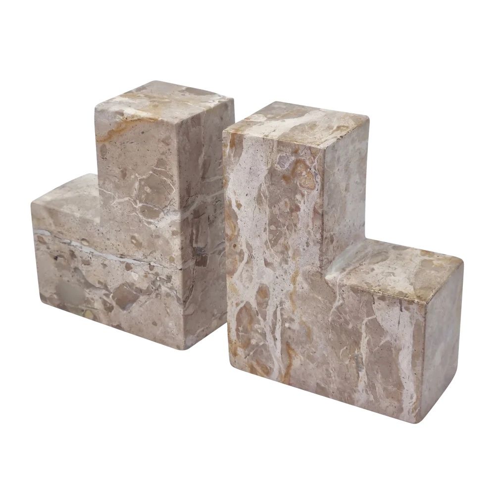 J.Elliot Isabella Rectangle Book Ends (Marble) - 12x15x6cm by J.Elliot - ISBN: 9326007017027