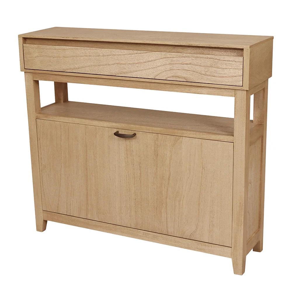 J.Elliot Clark Shoe Rack with Drawer (Oak) - 90x25x80cm by J.Elliot - ISBN: 9326007024902