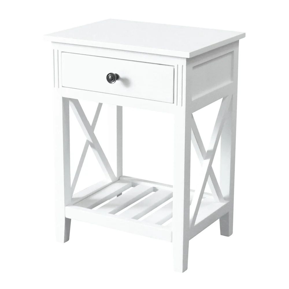 J.Elliot Devon Bedside Table (White) - 40x30x55cm by J.Elliot - ISBN: 9326007024940