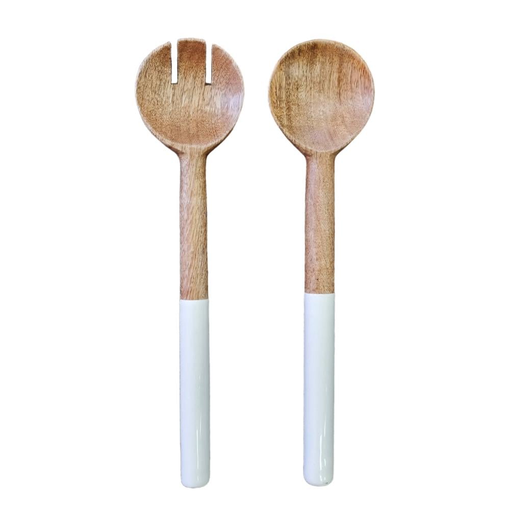 J.Elliot Stella Salad Servers (White & Natural) - 30x7x2cm by J.Elliot - ISBN: 9326007025787