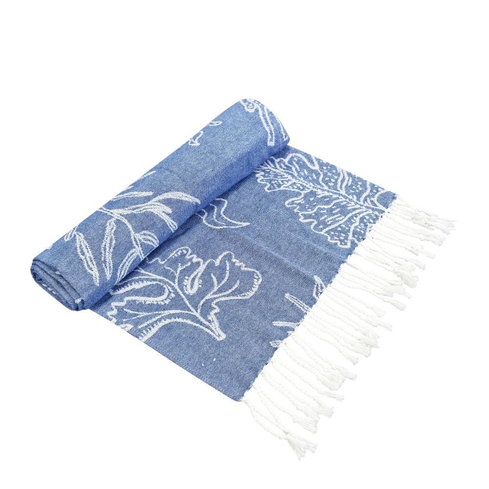 J.Elliot Coral Turkish Towel (Dusty Blue & White) - 90x180cm by J.Elliot - ISBN: 9326007027026