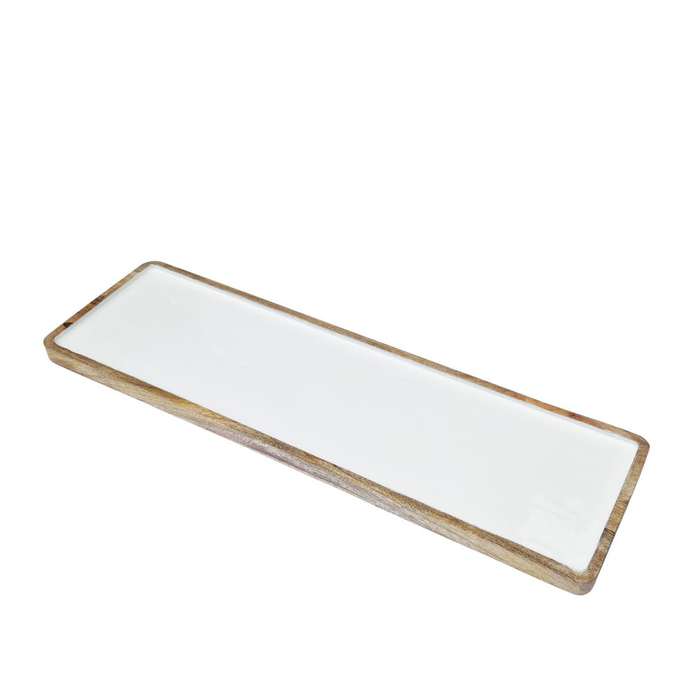 J.Elliot Corinne Rectangle Tray (White & Natural) - 60x18x2.5cm by J.Elliot - ISBN: 9326007029143