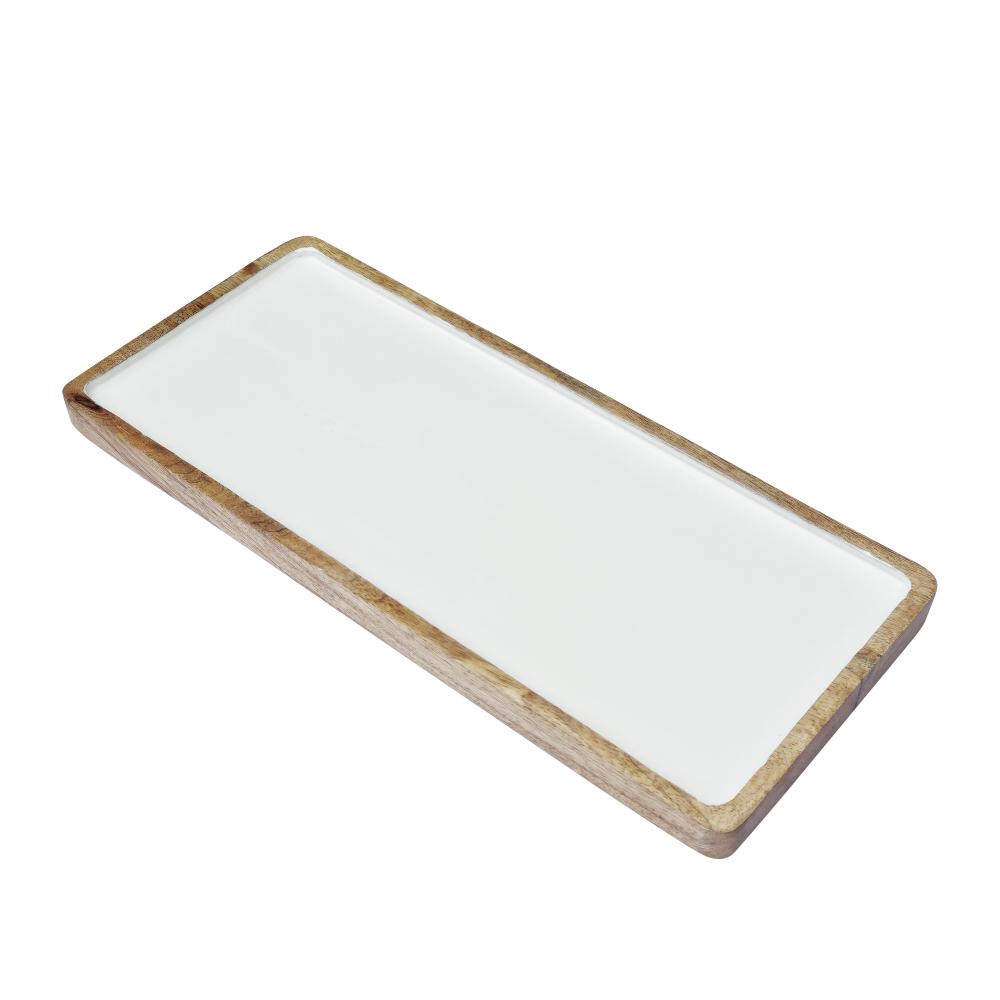 J.Elliot Corinne Rectangle Tray (White & Natural) - 40x18x1cm by J.Elliot - ISBN: 9326007029150