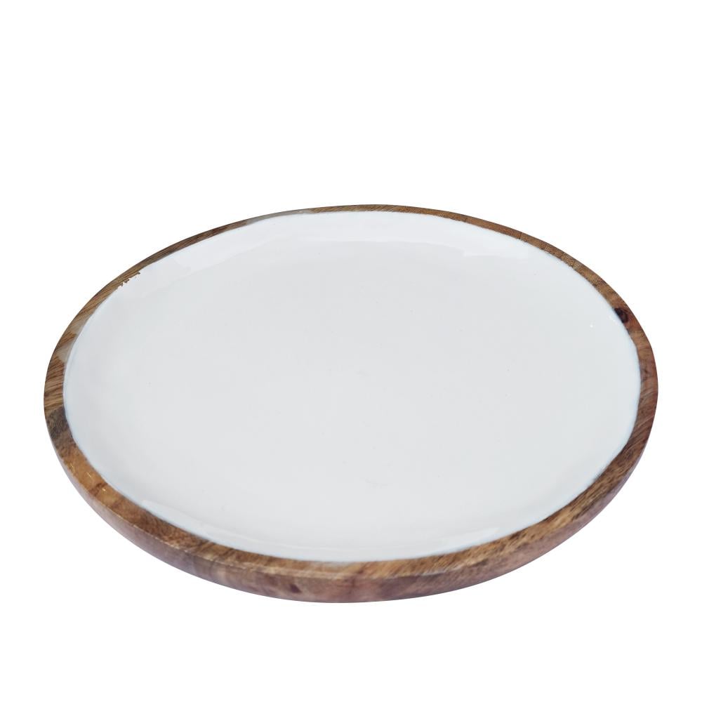 J.Elliot Corinne Round Serving Tray (White & Natural) - 26x26x2cm by J.Elliot - ISBN: 9326007029211