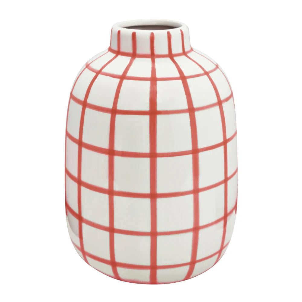 J.Elliot Wallace Check Vase (Bubblegum) - 17x17x23.5cm by J.Elliot - ISBN: 9326007029907