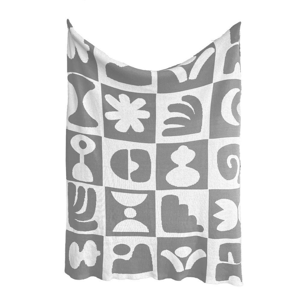 J.Elliot Abstract Knitted Throw (Taupe & Ivory) - 130x170cm by J.Elliot - ISBN: 9326007032068