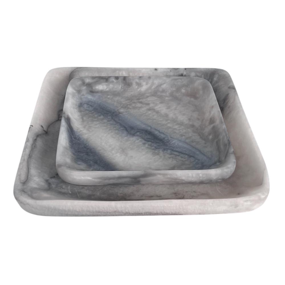J.Elliot Orion Square Trays, Set of 2 (Grey Stone Matt) - 20x20x2.5cm by J.Elliot - ISBN: 9326007033775