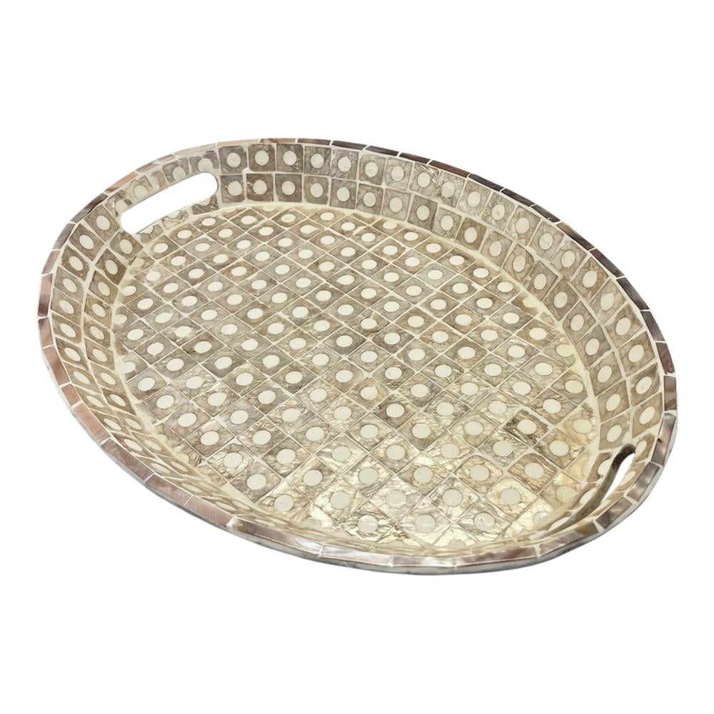 J.Elliot Elodie Pearl Oval Tray with Handles (Natural) - 40x30x4.5cm by J.Elliot - ISBN: 9326007034468