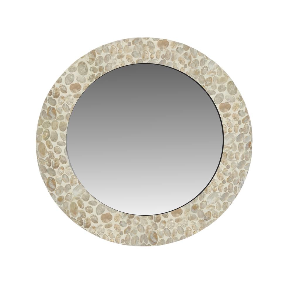 J.Elliot Elodie Pearl Round Mirror (Natural) - 75x75x1.5cm by J.Elliot - ISBN: 9326007034482