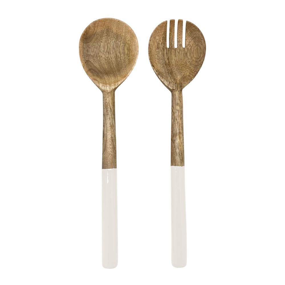 J.Elliot Corinne Salad Servers (White & Natural) - 30x7x3cm by J.Elliot - ISBN: 9326007035168