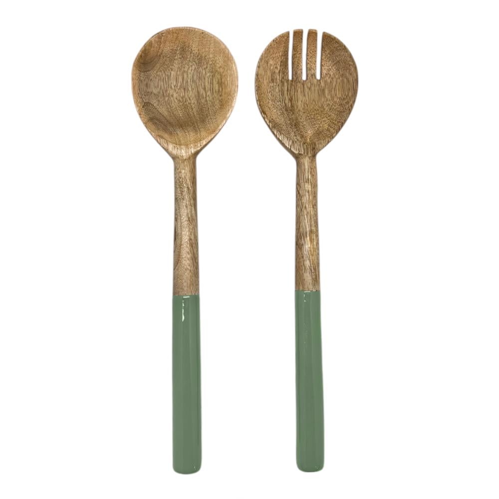 J.Elliot Corinne Salad Servers (Green & Natural) - 30x7x3cm by J.Elliot - ISBN: 9326007035199
