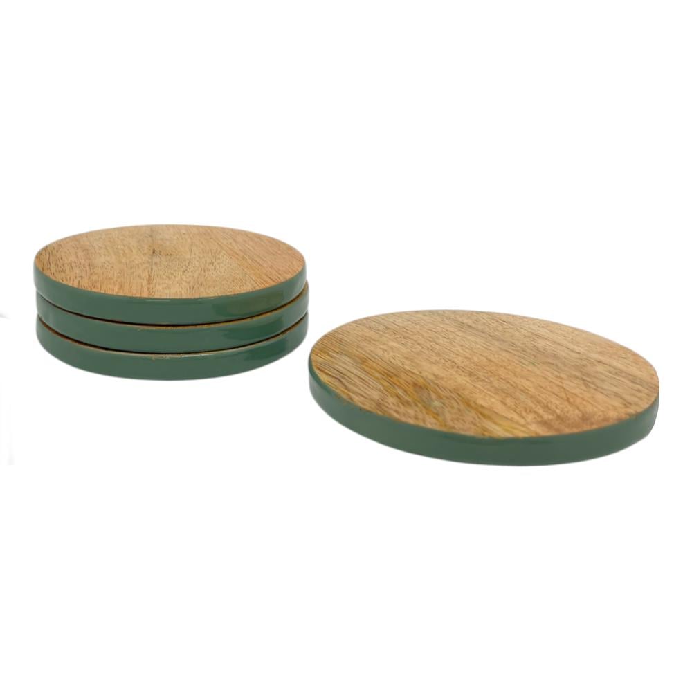 J.Elliot Corinne Coasters, 4pk (Green & Natural) - 10x10x1cm by J.Elliot - ISBN: 9326007035274