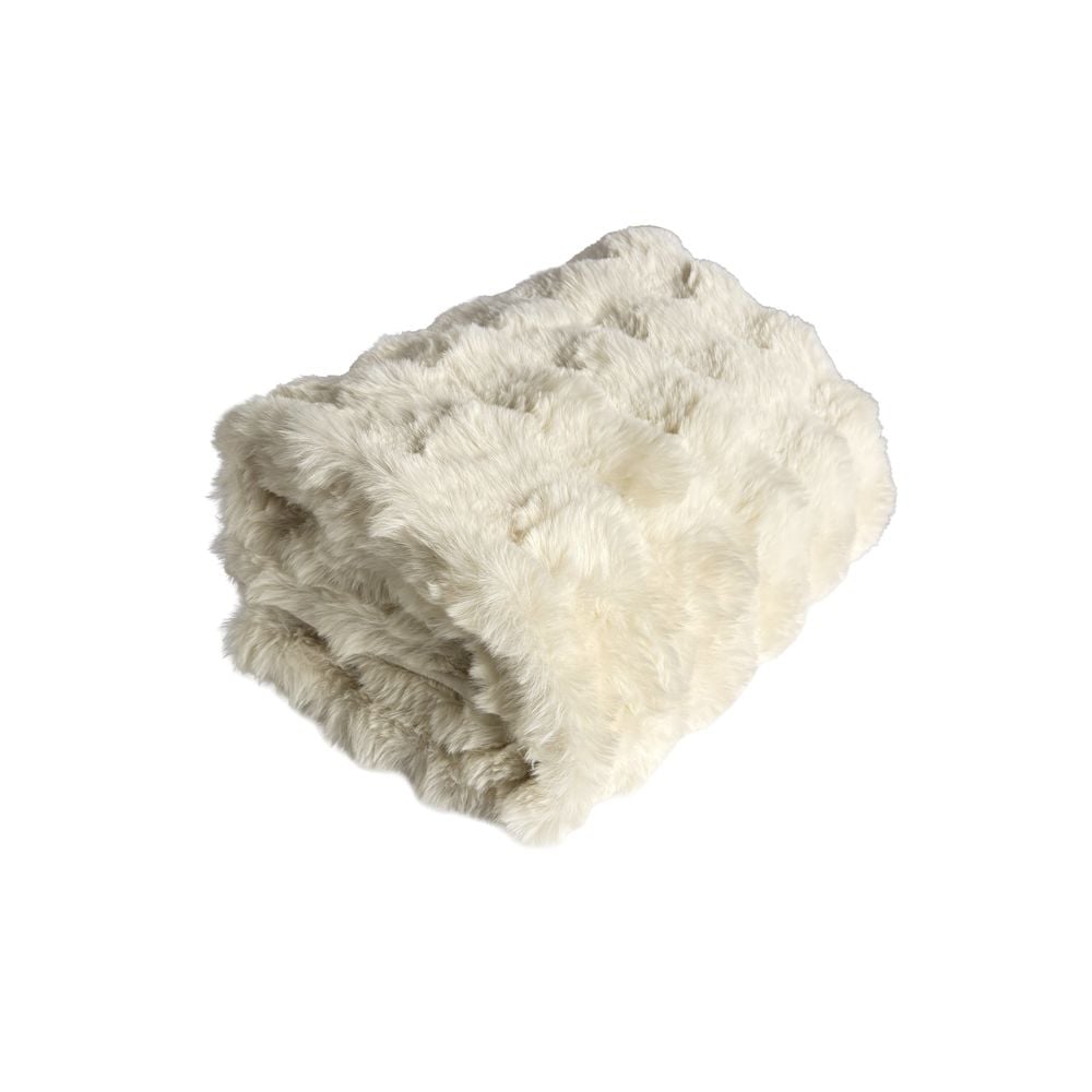 J.Elliot Home Mallow Faux Fur Throw (Ivory) - 130x180cm by J.Elliot Home - ISBN: 9326007038039
