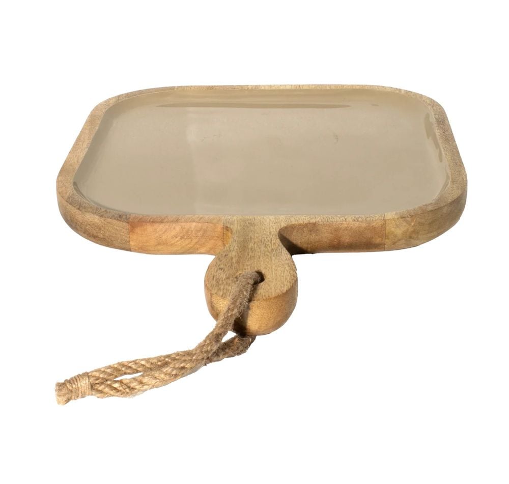 J. Elliot Corinne Square Tray with Handle (Light Taupe) - 26x26x2.5cm by J. Elliot - ISBN: 9326007038824