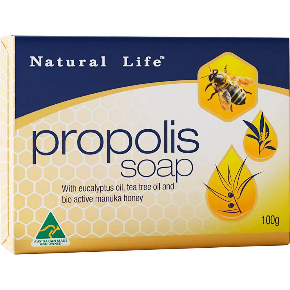 Propolis Soap with Tea Tree, Eucalyptus & Manuka Honey - 100g, 9326224002257