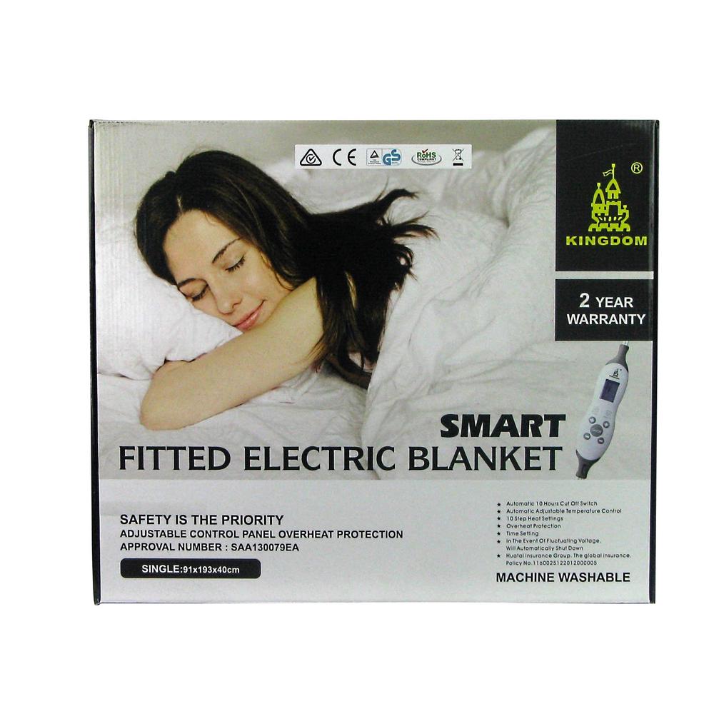Ramesses Fitted Electric Blanket (Charcoal) Single Buy online at
