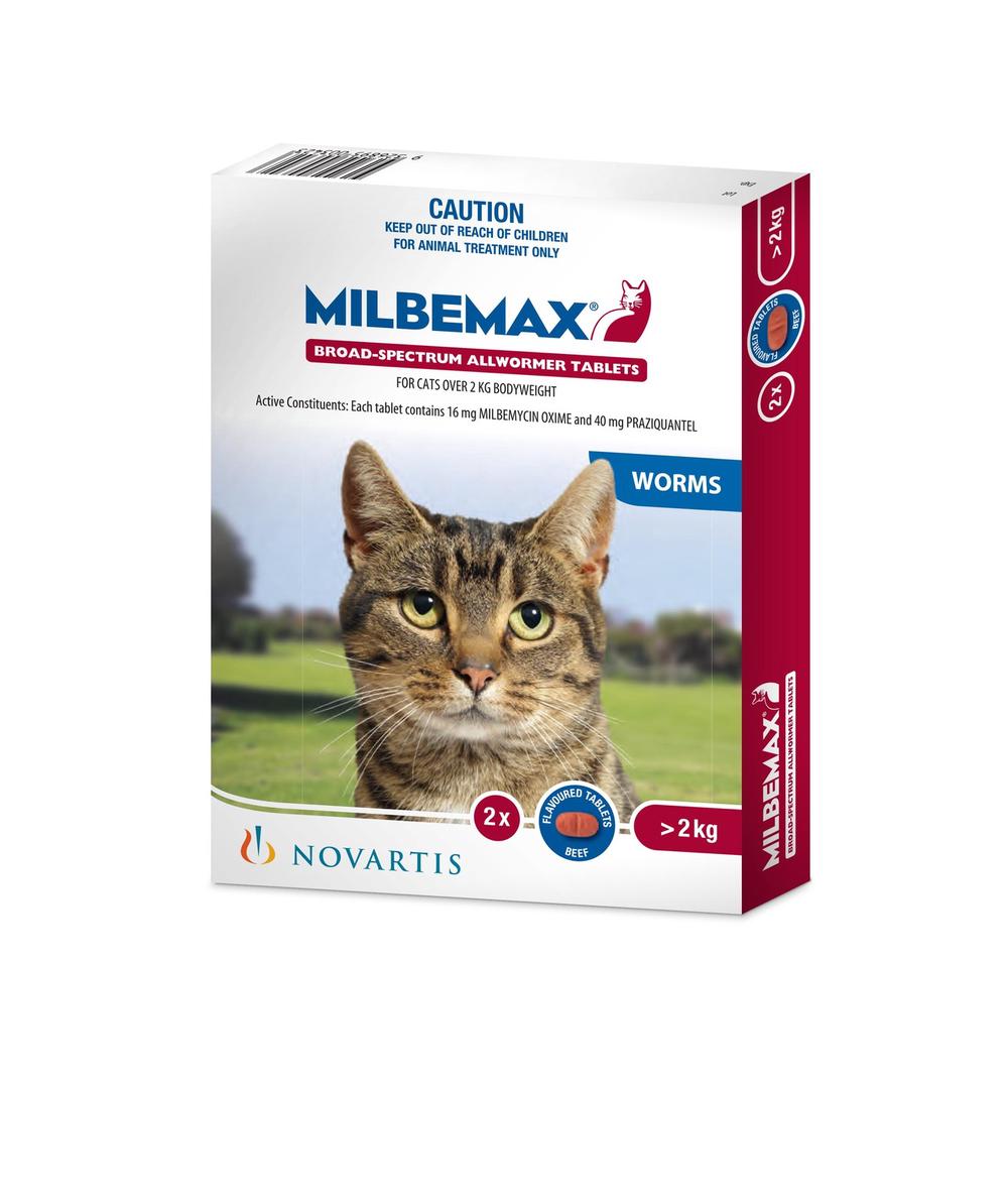 Milbemax All Wormer Beef-Flavoured Tablet for Large Cats over 2kg, Pack of 2, 9326895003423