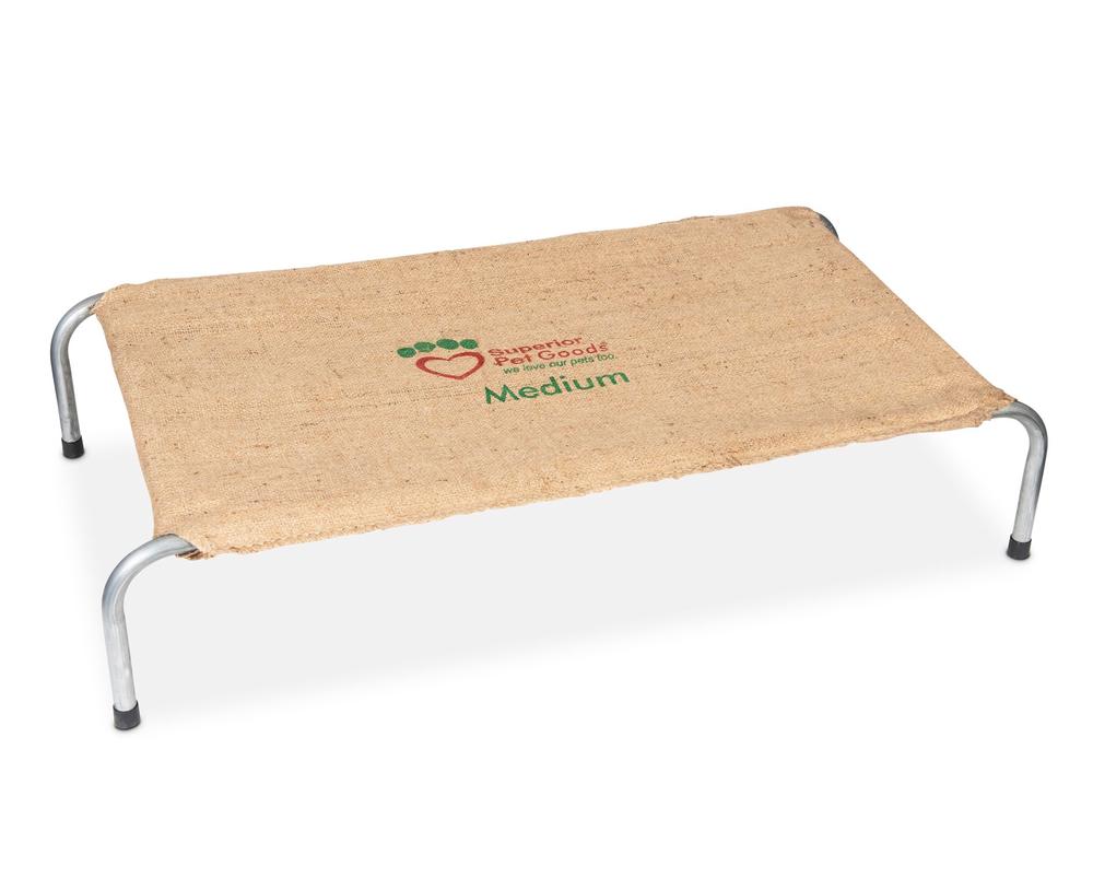 Superior Pet Goods Hessian Raised Pet Bed - Medium, 9329988000323