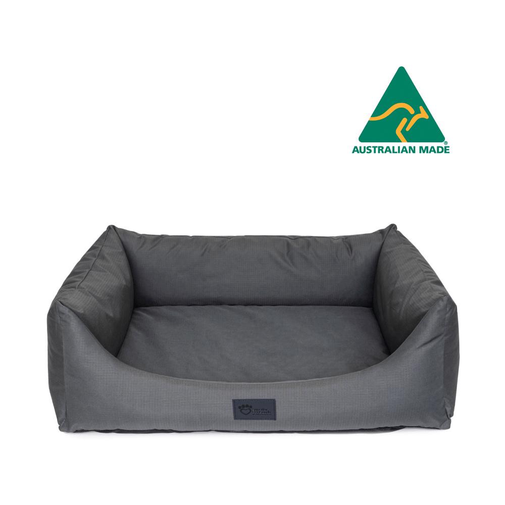 Superior Pet Plus High Side Hideout Ortho Dog Bed (Jungle Grey) - Large, 9329988006981