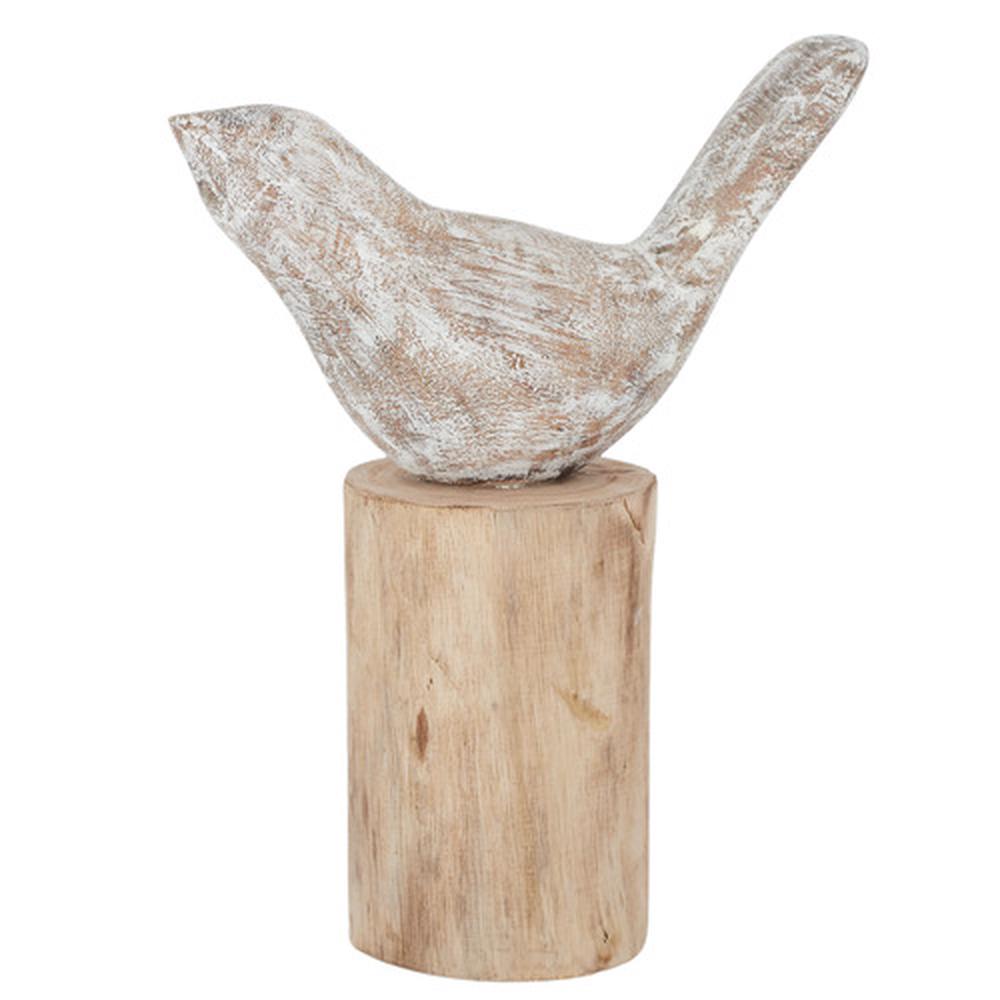 Hub Living Kari Bird Wood Sculpture - 18x7.5x22.5cm | Buy online at The ...