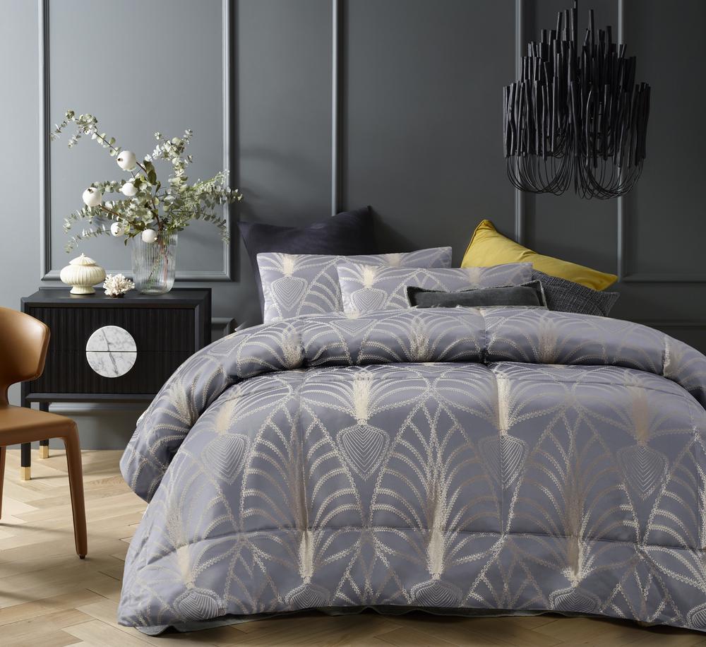 Accessorize Bedroom Collection Chicago Jacquard Comforter Set, 3pcs