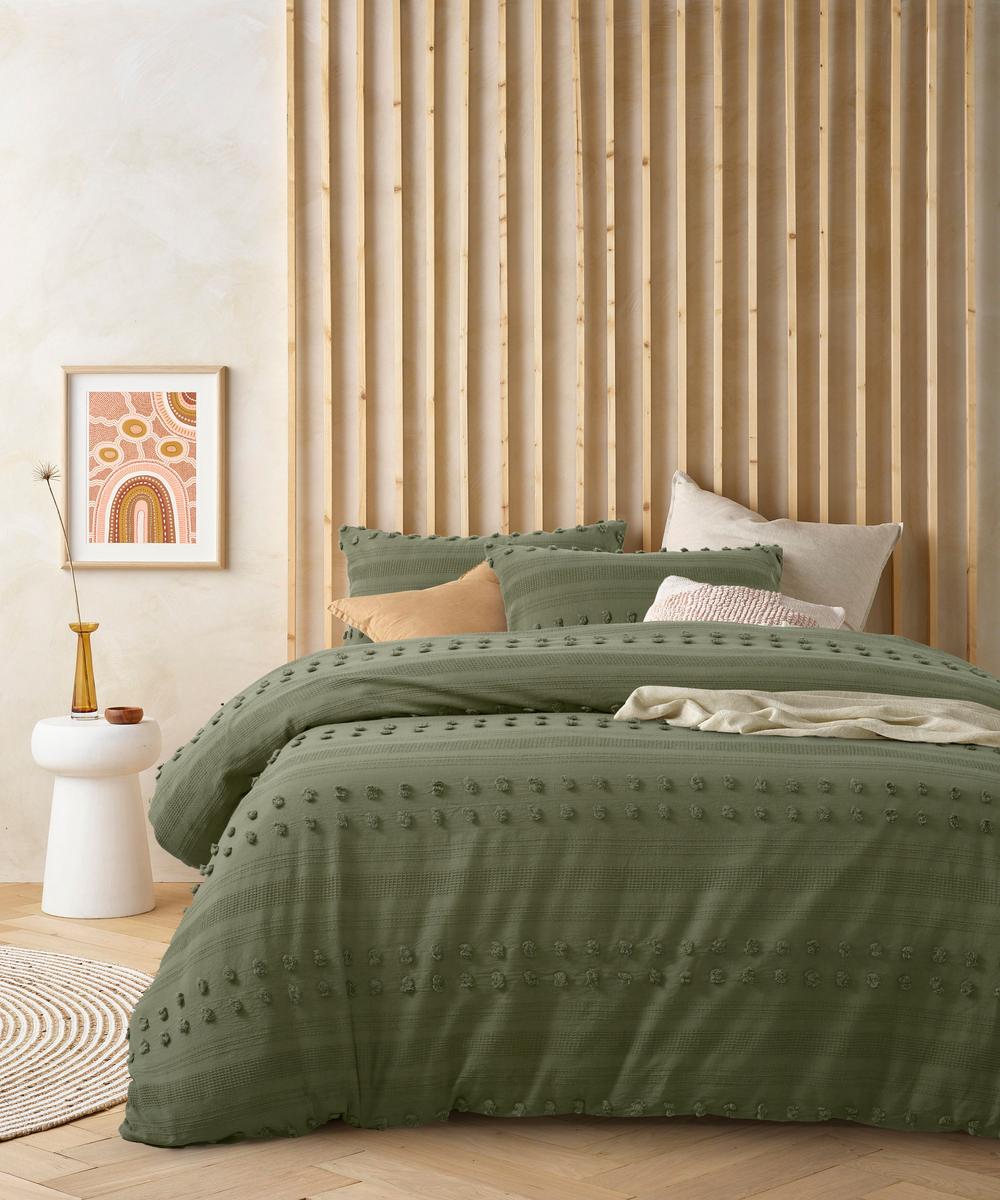 Vintage Design Homeware Sans Sovci Cotton Quilt Cover Set (Botanic) - Single, 9330275086241