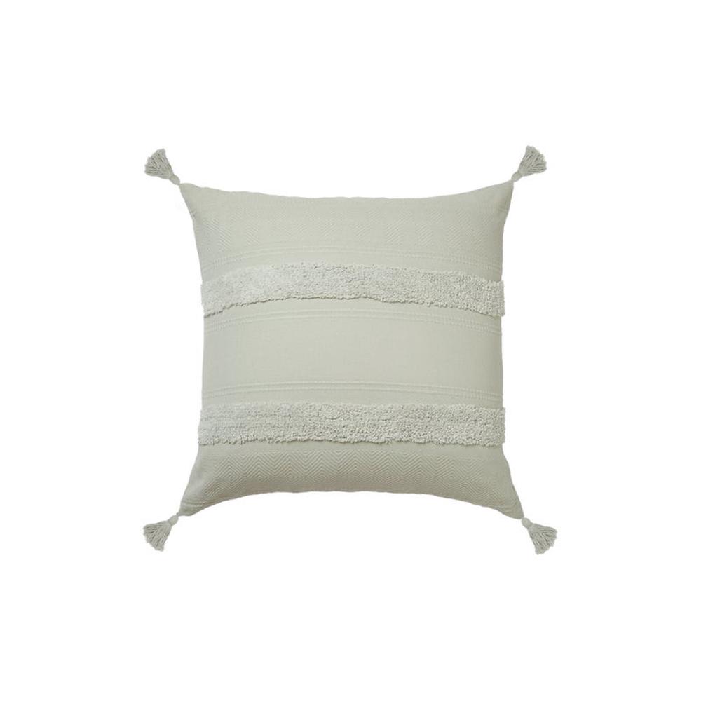 Accessorize Bedroom Collection Indra Tassel European Cushion (Grey) - 65 x 65cm, 9330275087064