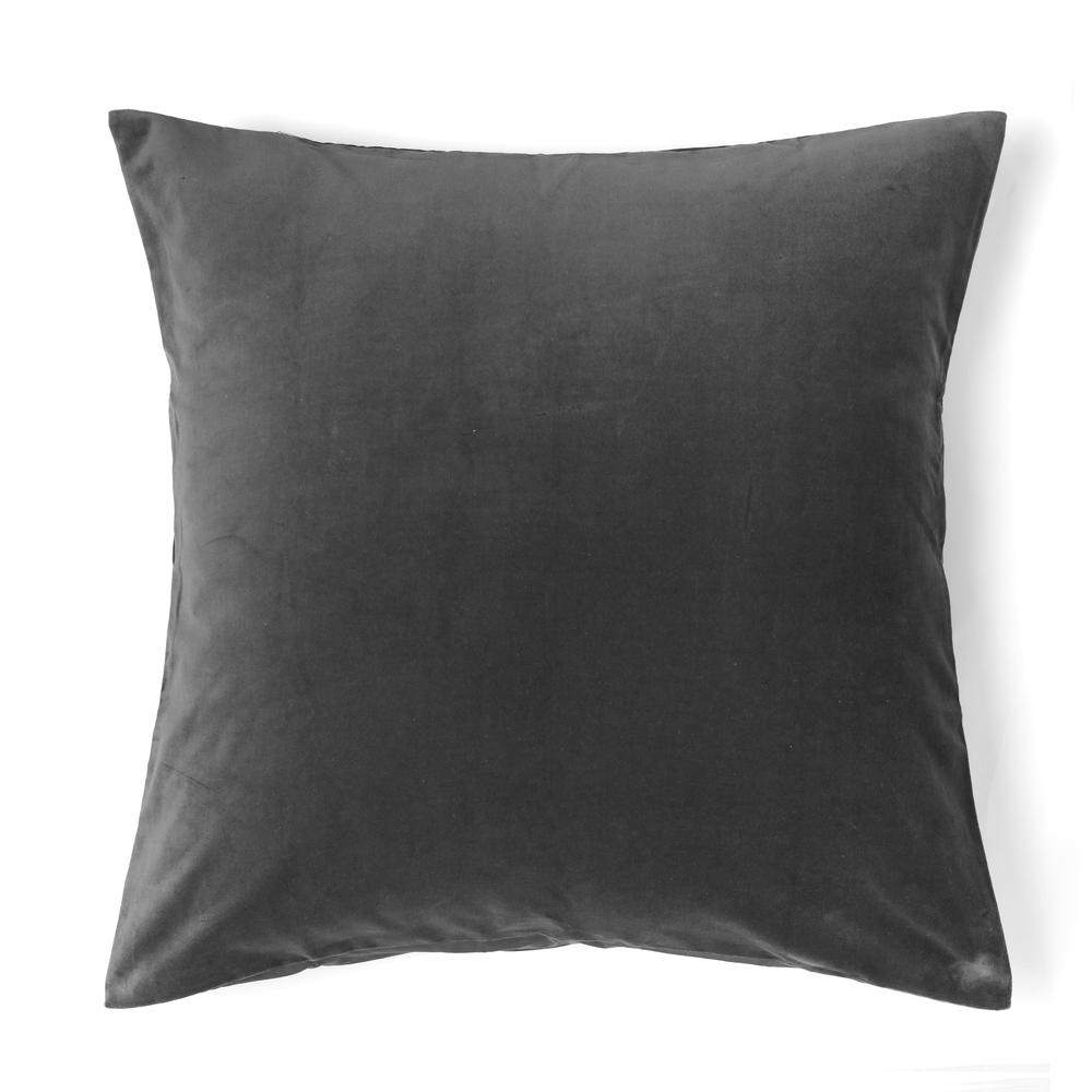 Cotton Velvet Pillowcase (Storm Grey) - European, 9330275089761