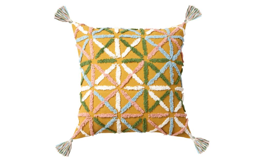 Accessorize Bedroom Collection Adena Filled Cushion (Ochre) - 45x45cm, 9330275090897