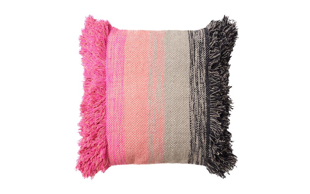 Accessorize Bedroom Collection Layne Filled Cushion (Black/Dark Pink) - 45x45cm, 9330275090934