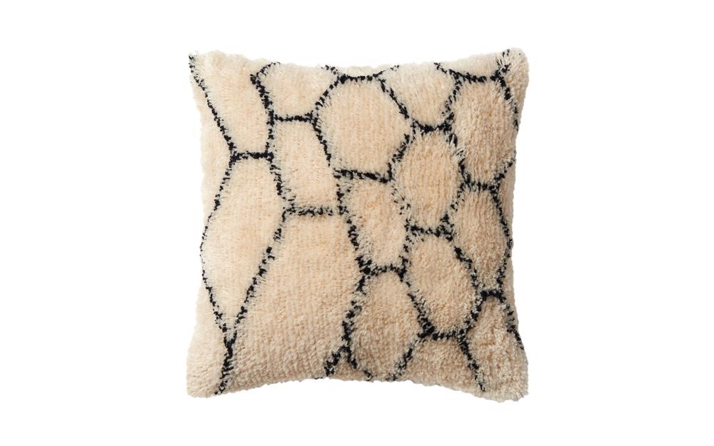 Accessorize Bedroom Collection Alba Filled Cushion (Natural/Black) - 45x45cm, 9330275090958