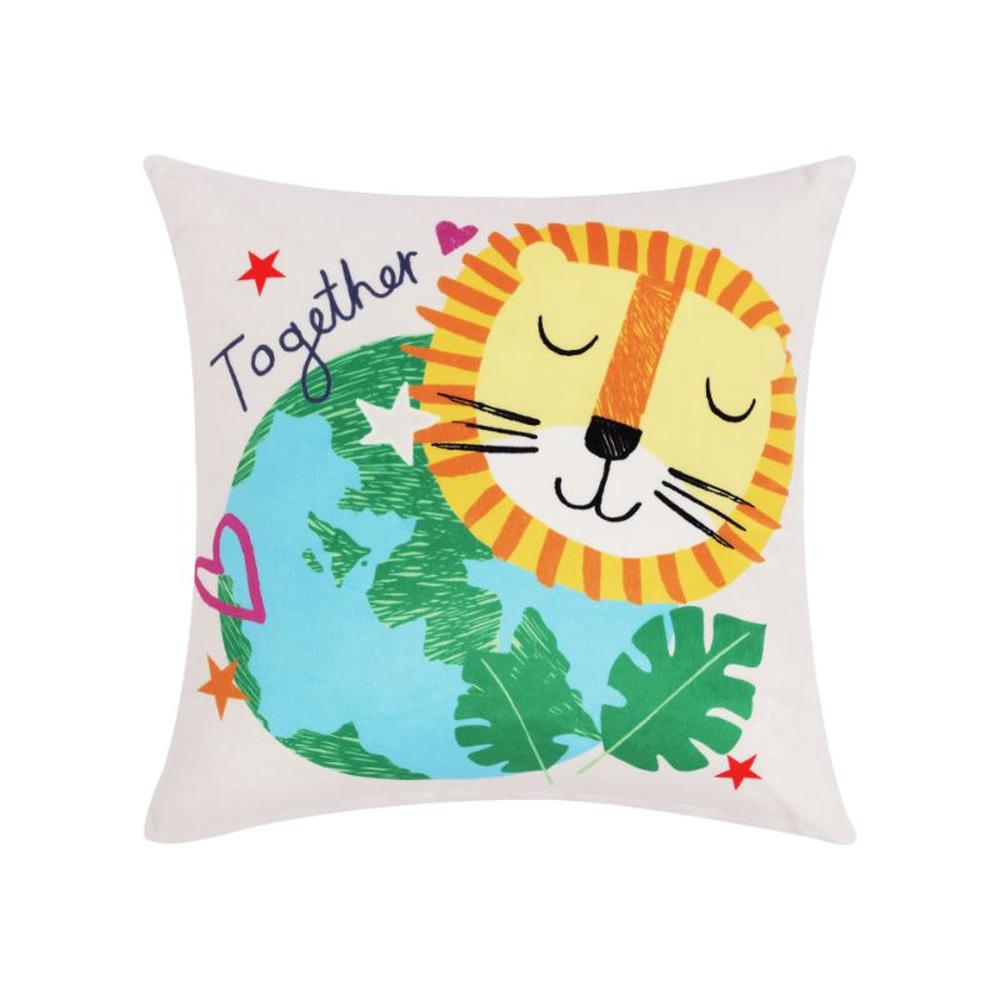Happy Kids Our Planet Filled Cushion - 40x40cm, 9330275090996